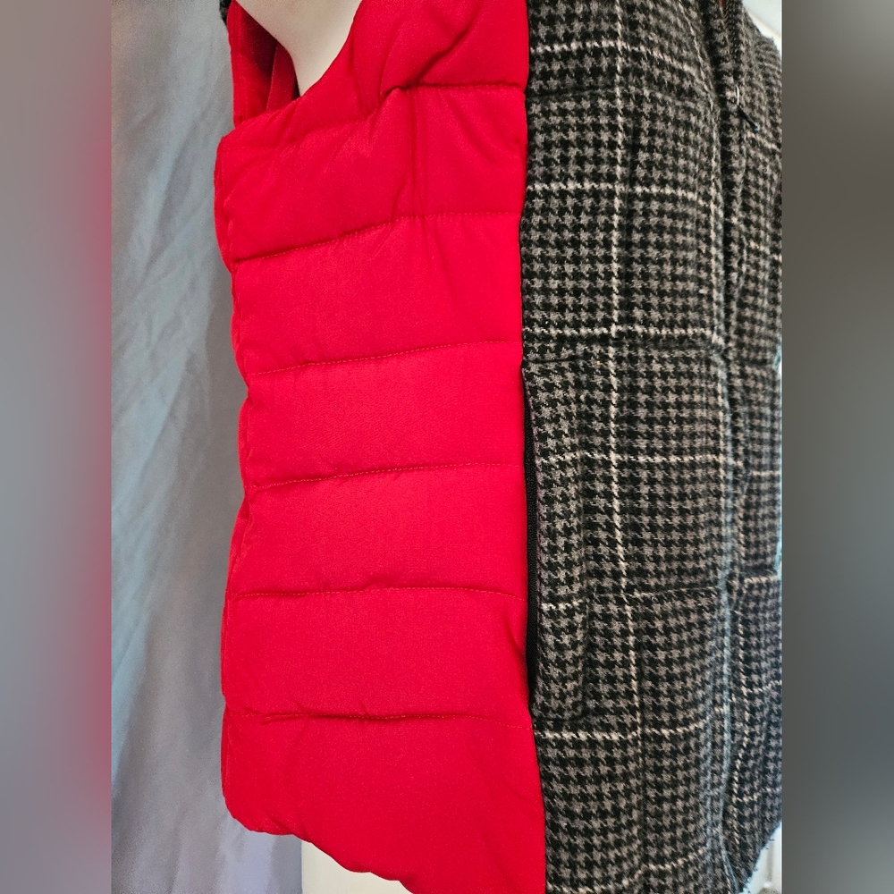 Ruff Hewn Plaid and Red Puffer Vest - Picture 2 of 11